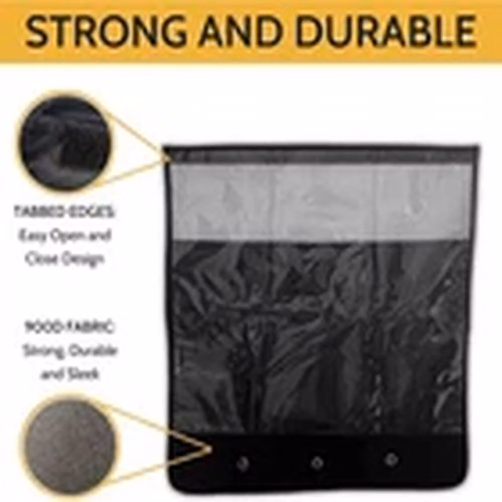 EONLION Self-Adhesive Large Letterbox Mail Catcher Bag in Black – 4
