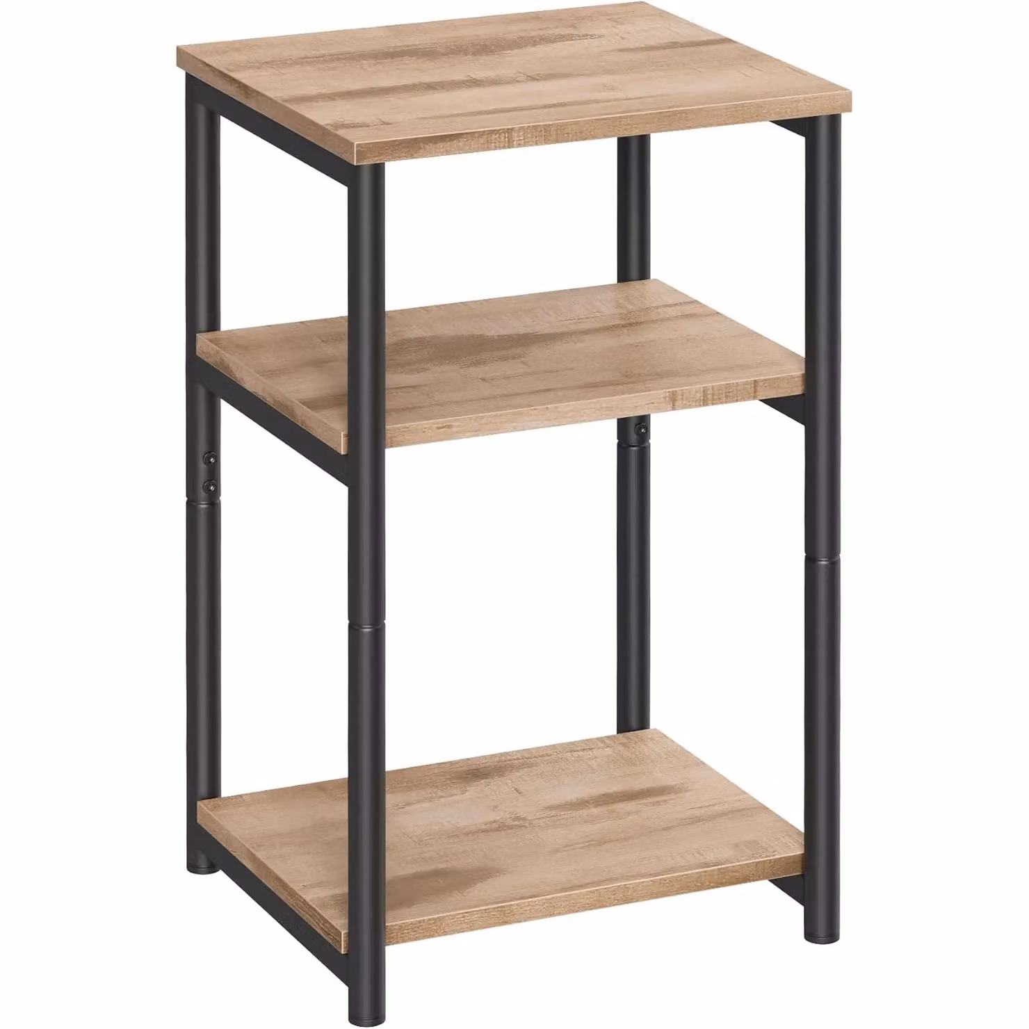 VASAGLE 3-Tier Industrial Side Table with Steel Frame in Brown – 4