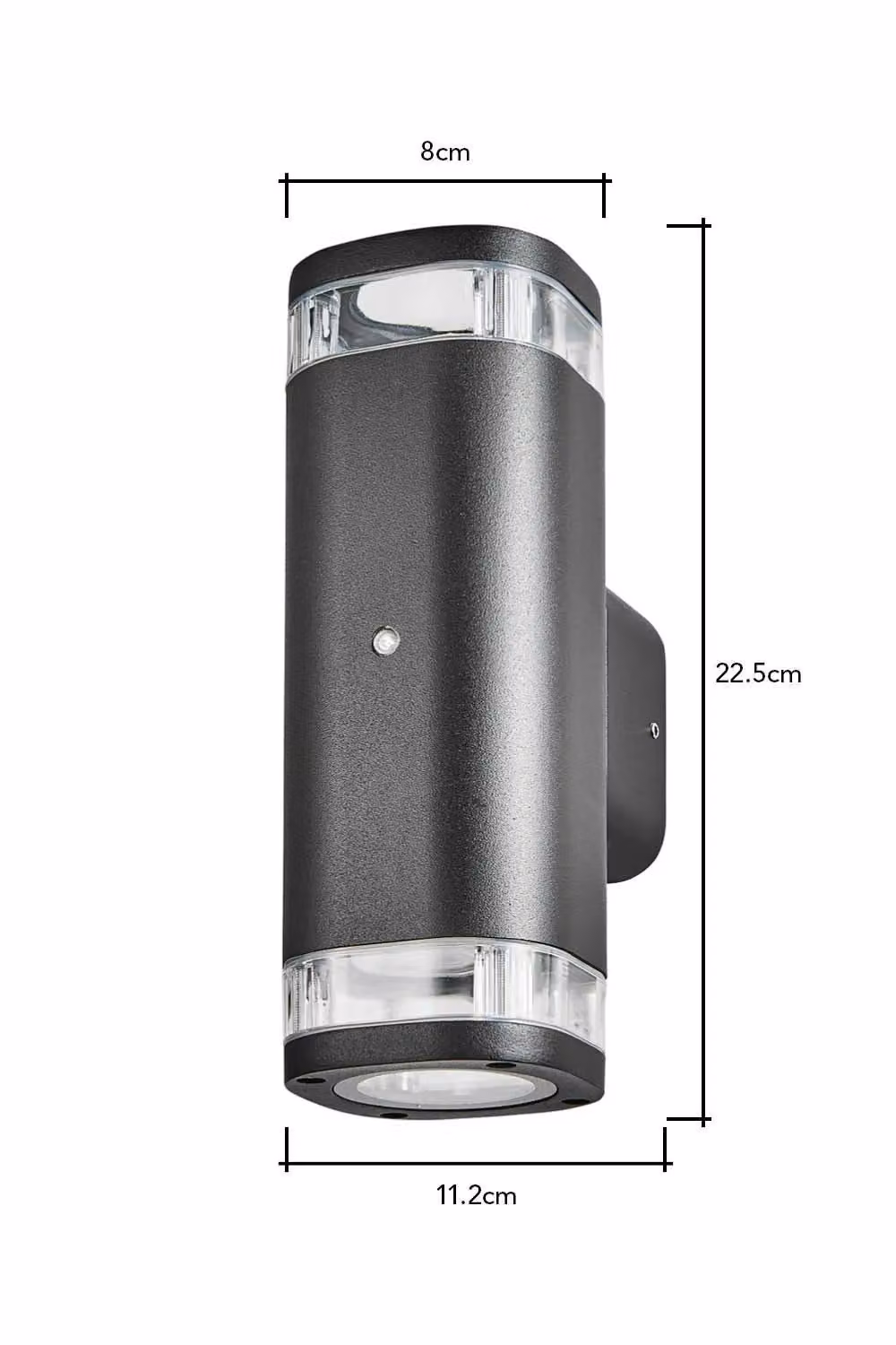 BHS Lighting Epin Modern Black Metal Outdoor Wall Light with Dusk Sensor and Glass Cylinder Design – 4
