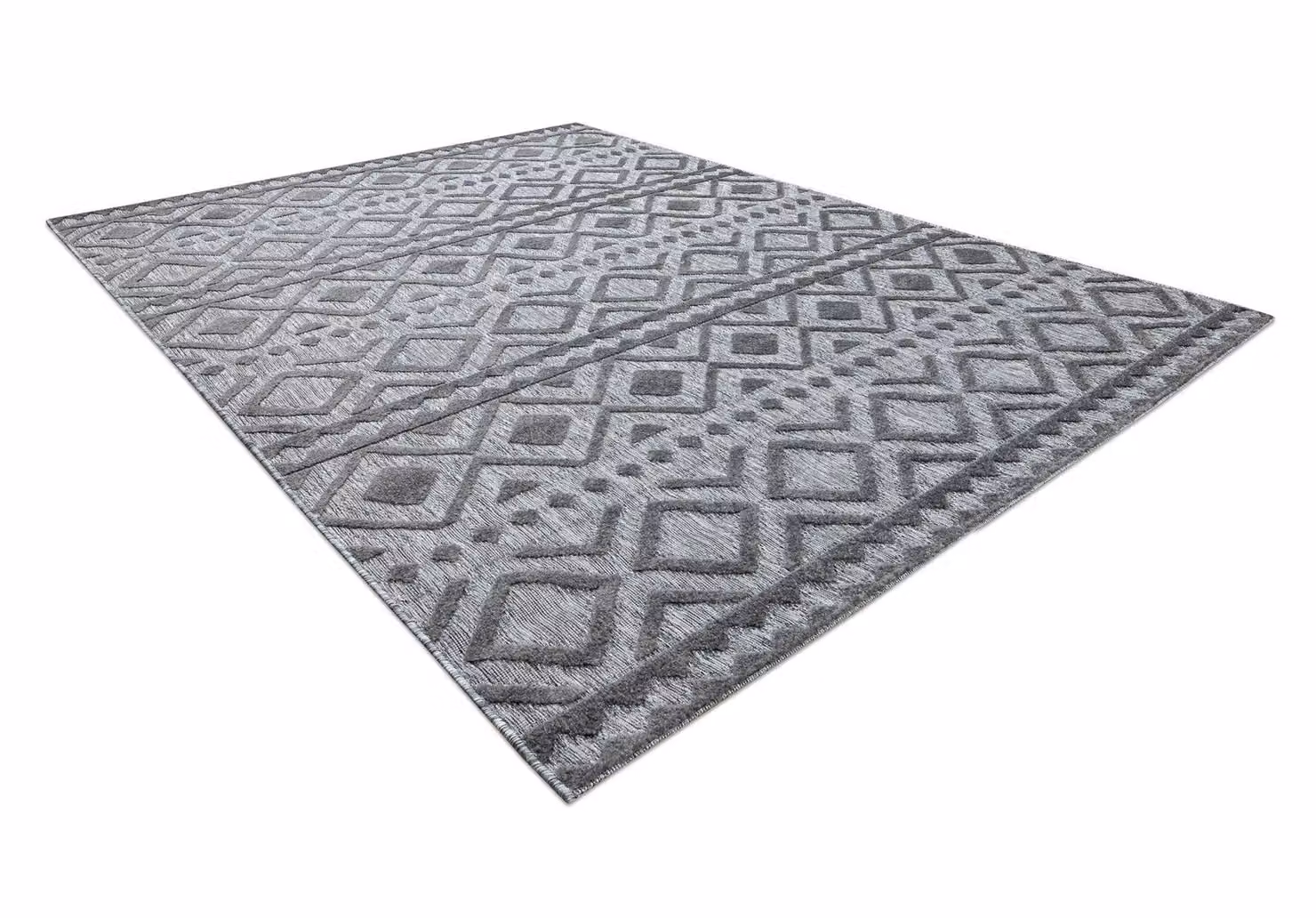 RugsX Sole Grey Geometric Flat Weave Rug, W: 180 cm, D: 270 cm – 2