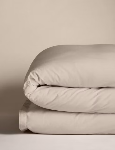 M&S x Fired Earth Malm Washed Cotton Duvet Cover in Beige