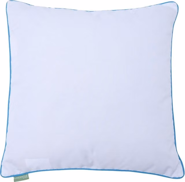 Gardenista Turquoise and White Square Garden Scatter Cushion, W/D/H: 45 x 45 x 45 cm