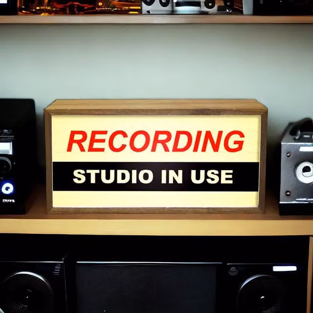 Echo Three Vintage Wood Light Box Recording Studio in Brown