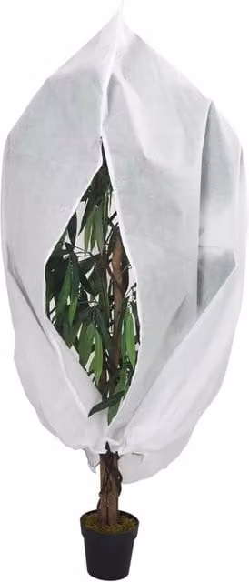 Berkfield Home White Plant Fleece Cover with Zip, W: 314 cm, D: 250 cm