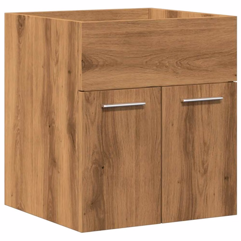 Berkfield Home 2 Piece Modern Bathroom Furniture Set in Artisan Oak and Brown with Vanity Unit – 2
