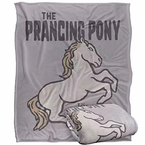 LOGOVISION Super Soft Microfibre Fleece Throw Blanket, Multicolour and White, W: 152 cm, D: 127 cm