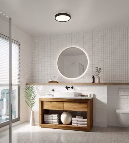 Nordlux Noxy LED Ceiling Light, Black Plastic, IP44 Rated for Bathrooms – 2
