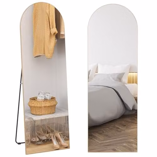 HOMCOM Gold Rectangular Full Length Mirror, W/H: 50 x 150 cm – 1