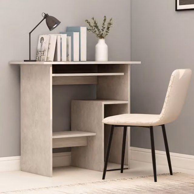 Berkfield Home Computer Desk in Grey, W/D/H: 80 x 45 x 74 cm – 1