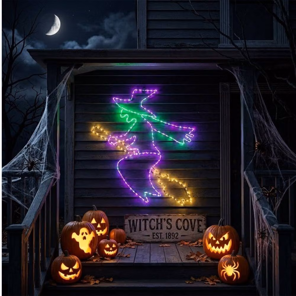 Pegdev Witch Silhouette Multicolour LED Outdoor Garden Light with Timer – 2
