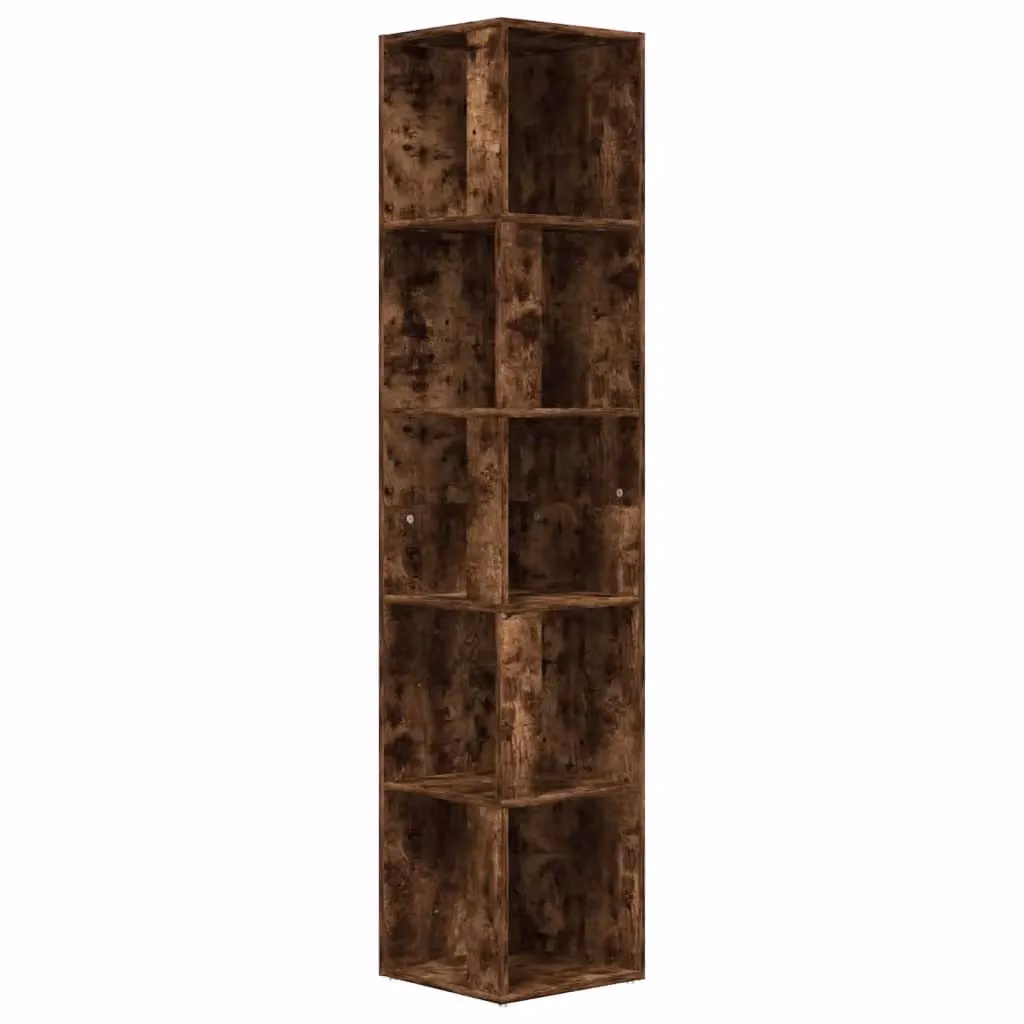 Berkfield Home Corner Cabinet in Smoked Oak Brown, W/D/H: 33 x 33 x 164.5 cm – 2
