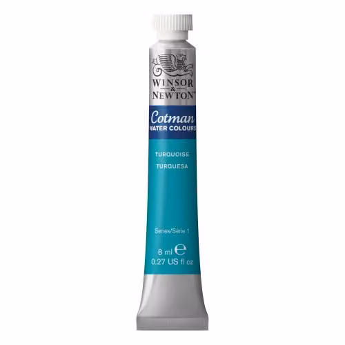 Winsor & Newton Cotman Watercolour Paint, Turquoise, 8ml – 2
