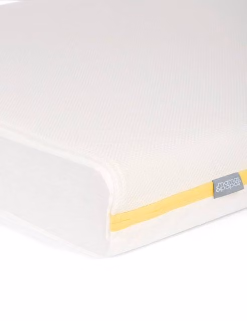 Mamas & Papas Essential Fibre Cot Bed Mattress with Removable Cover, White