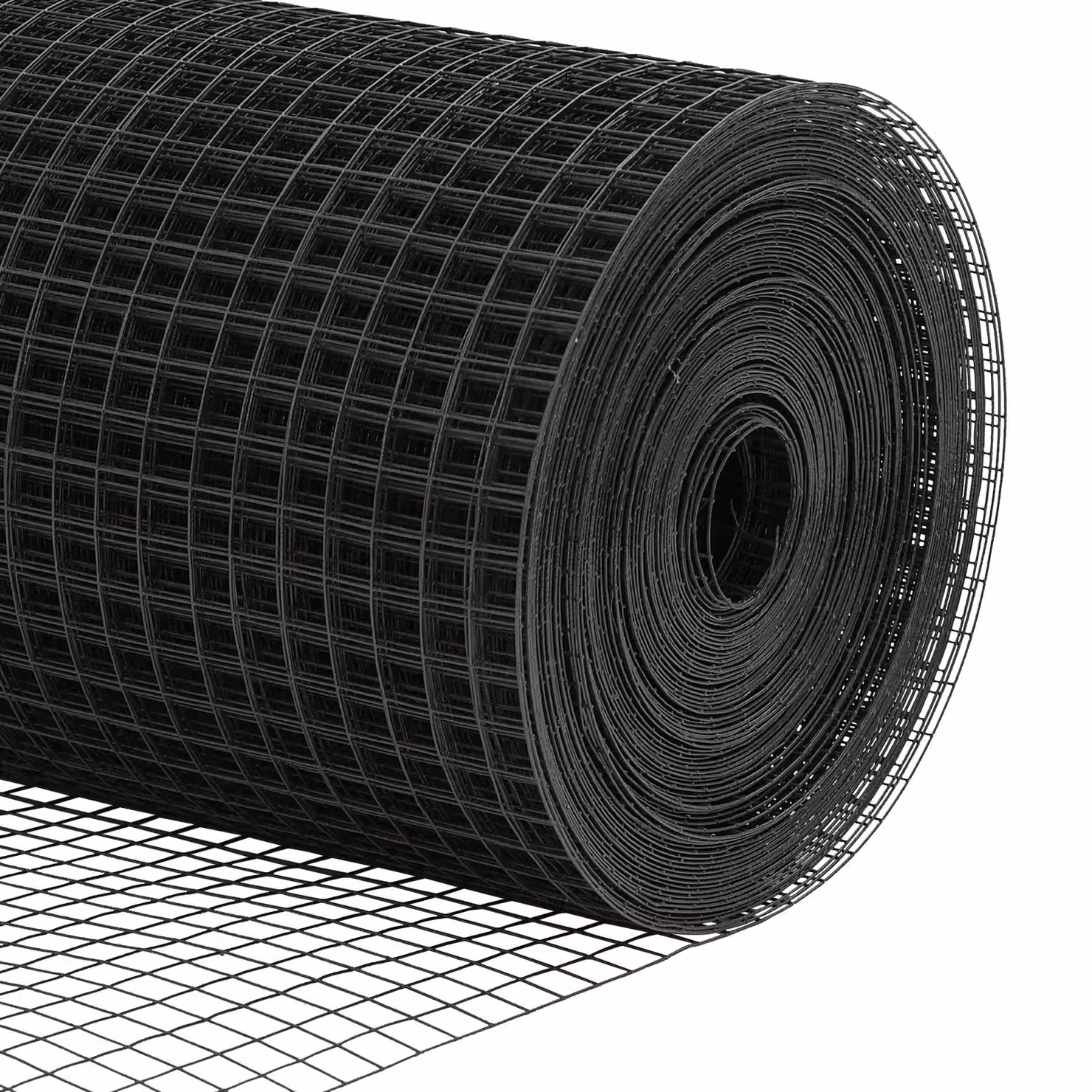 Berkfield Home Steel Welded Wire Fence with 13 Posts, Grey and Black, Single-Bar Round Design – 6