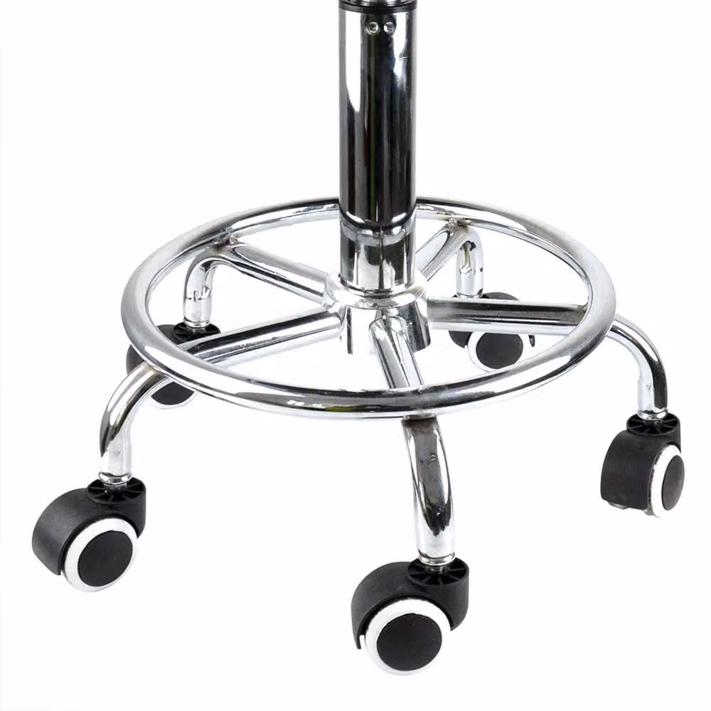 Levede Black Salon Swivel Stool with Hydraulic Lift and Castors – 4
