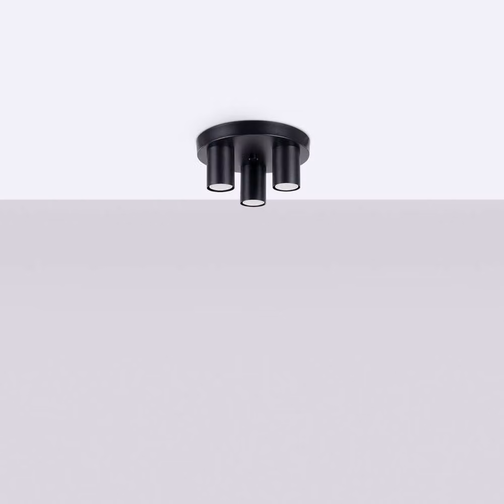Sollux Lighting modern black metal ceiling lamp with 3 lights, W/D/H: 12 x 25 x 25 cm – 2