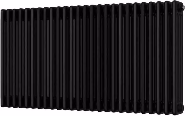 Alpha Black 4 Column Steel Radiator, H: 116.4 cm, W: 60 cm