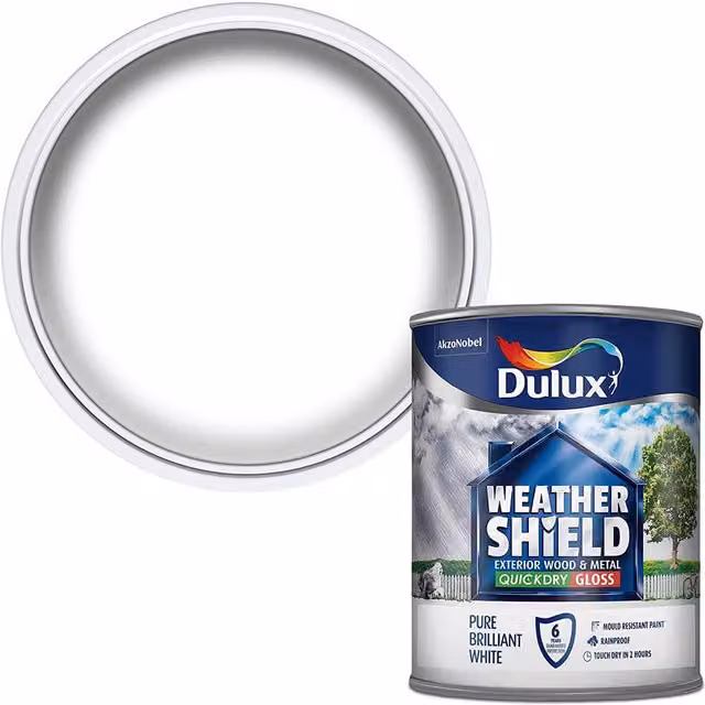 Dulux Weathershield Gloss Paint in White