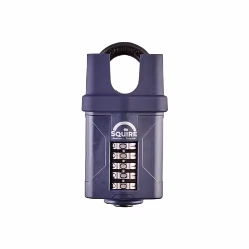 Squire Heavy Duty 5 Wheel Combination Padlock CP60CS in Blue, 60 mm