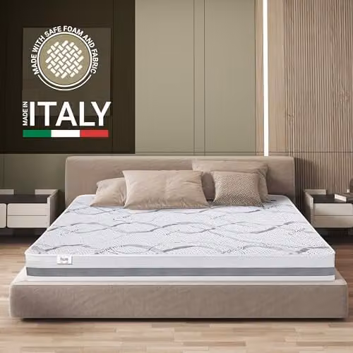 The White Stone Antibacterial Comfort Foam Mattress in White, H 20 cm, W 140 cm, D 210 cm – 2