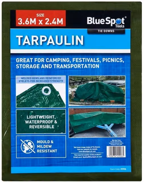 Bluespot Tools Tarpaulin in Blue, Green and Multicolour – 1