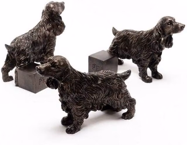 Jardinopia Cocker Spaniel Plant Pot Feet, Set of 3, Bronze, L6 x W11 x H8.5 cm – 1