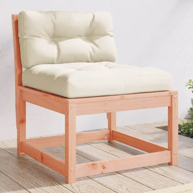 Berkfield Home Douglas 2-Piece Garden Sofa Set in Brown with Solid Wood Frame and Fabric Cushions