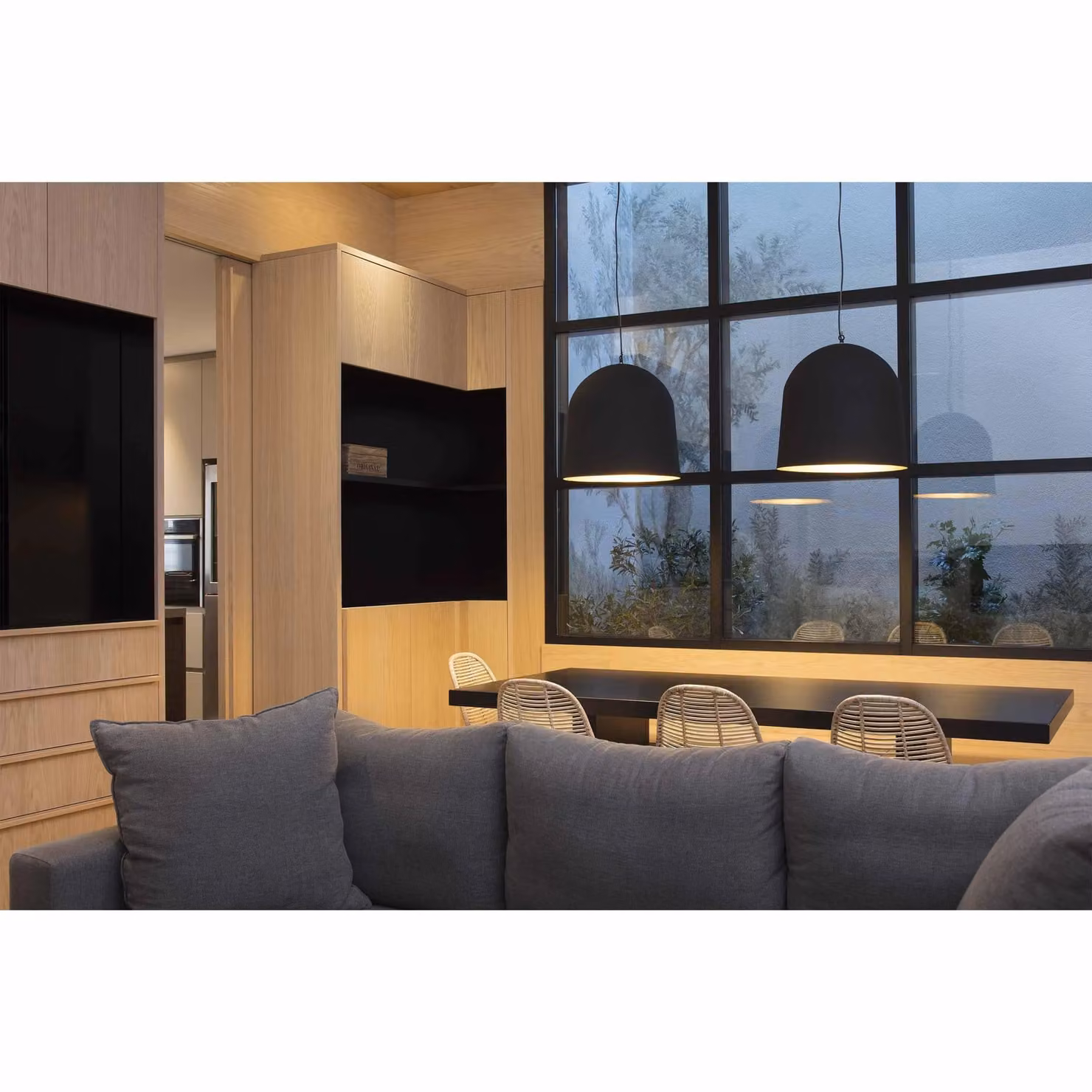 Netlighting Crater 3 Light Dome Ceiling Pendant in Black and Gold/Brass with E27 Socket – 2