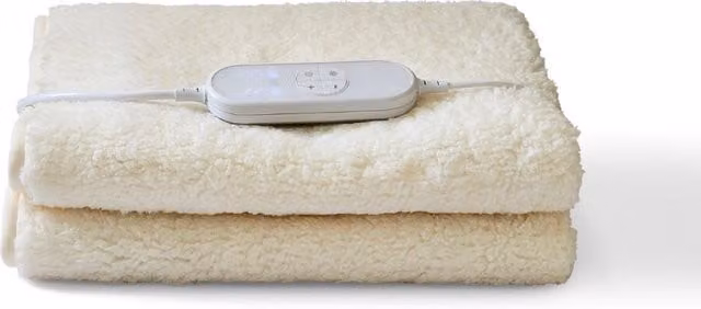 Morphy Richards EverCosy King Size Premium Fleece Heated Electric Under Blanket, White, W x D: 180 x 200 cm