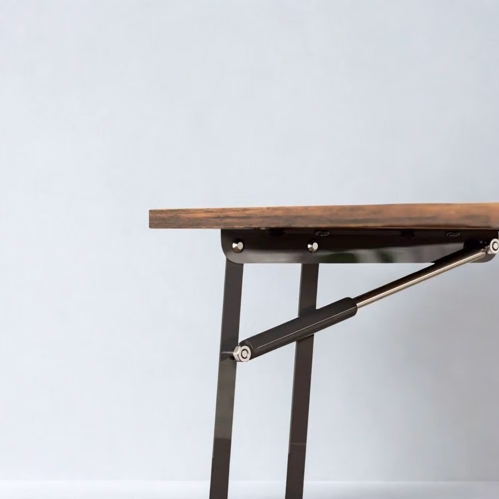 Pirlo Plush Industrial Lift Top Coffee Table with Storage Shelf in Brown and Black, W/D/H: 95 x 46.5 x 40 cm – 5