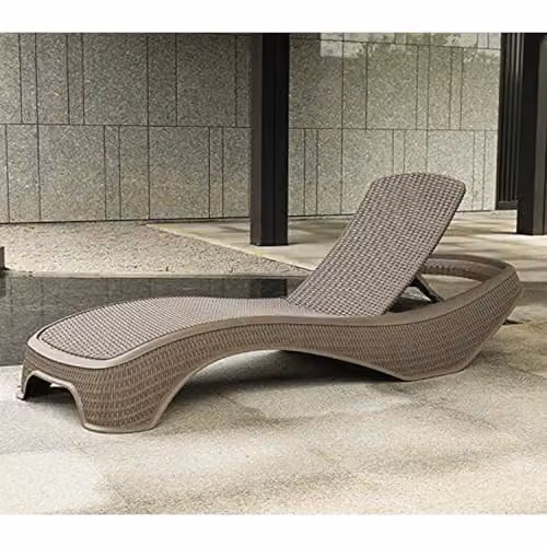 Centurion MALDIVES Outdoor Sun Lounger in Greige Rattan Effect with 5 Adjustable Positions – 4