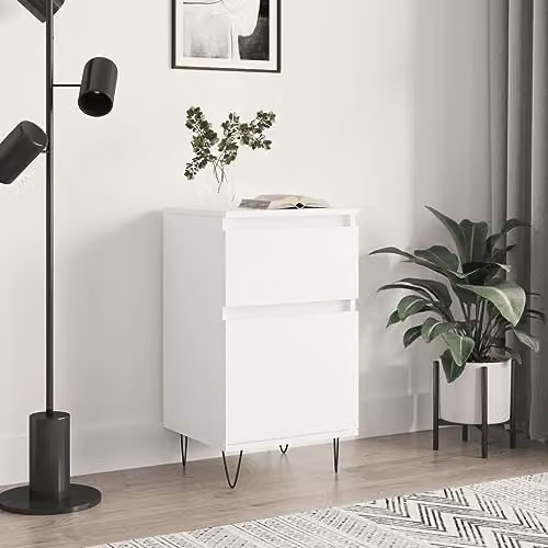 vidaXL Modern White Sideboard in Engineered Wood W/D/H: 40 x 35 x 70 cm – 2