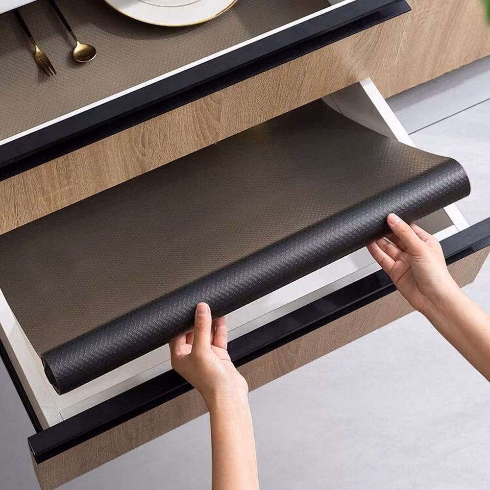 PAWNORA Non Slip Drawer Mat and Shelf Liner, Black, W: 45 cm, L: 500 cm – 5