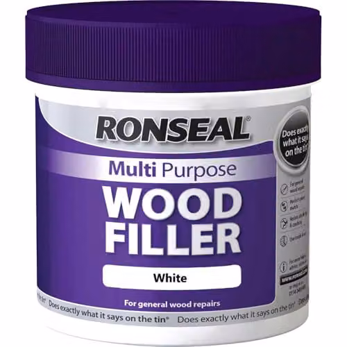Ronseal Multi Purpose Wood Filler, White, 465g