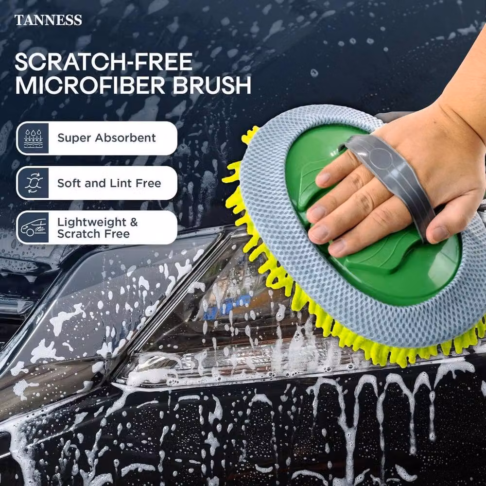 Havendro Caravan Car Wash Mop Kit with Green Scratch Free Microfibre and Telescopic Handle – 3