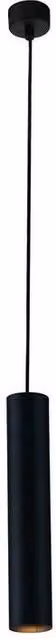 Netlighting FLUKE Slim Cylinder Pendant Ceiling Light in Black, W/D/H: 5.5 x 5.5 x 30 cm