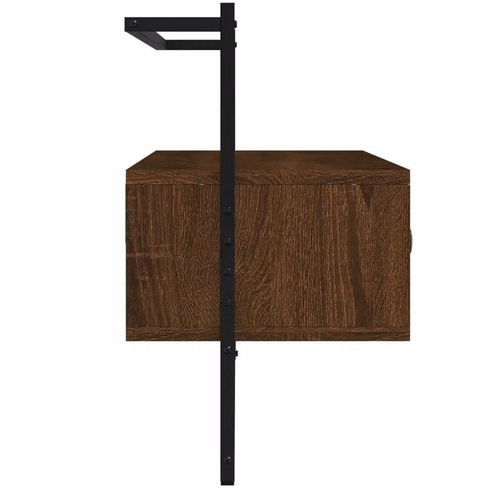 Berkfield Home Wall-mounted TV Cabinet in Brown Oak, W: 100.5 cm, D: 30 cm, H: 51 cm – 3