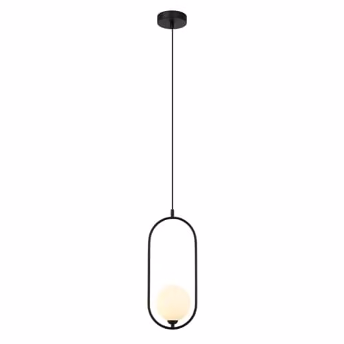 Netlighting Lupus Modern Black Sphere Globe Pendant Ceiling Light with G9 Bulb Holder – 1