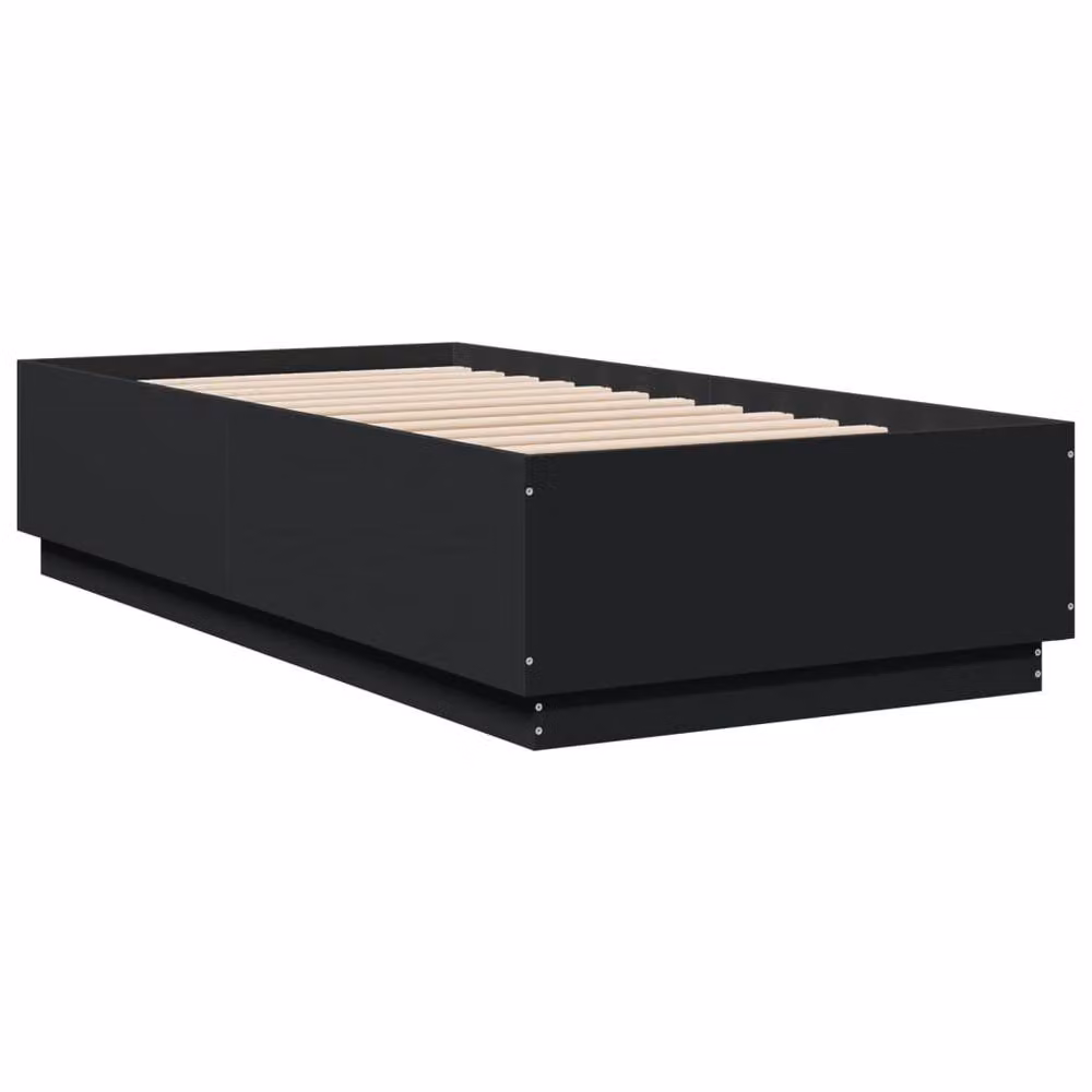 Berkfield Home Single Bed Frame in Black, W/D/H: 90 x 190 cm – 3