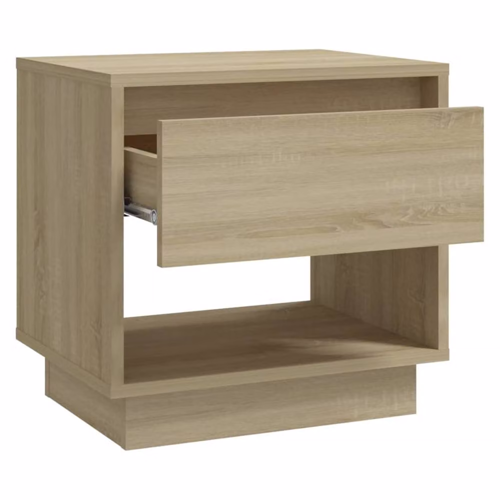 Berkfield Home Set of 2 Sonoma Oak Bedside Cabinets in Beige, W/D/H: 45 x 34 x 44 cm – 4