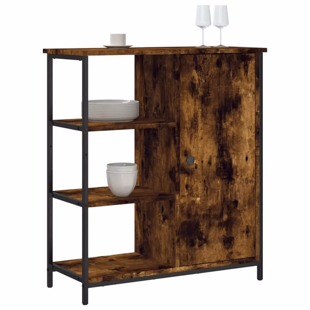Berkfield Home Smoked Oak Sideboard in Brown, W/D/H: 70 x 30 x 80 cm – 3