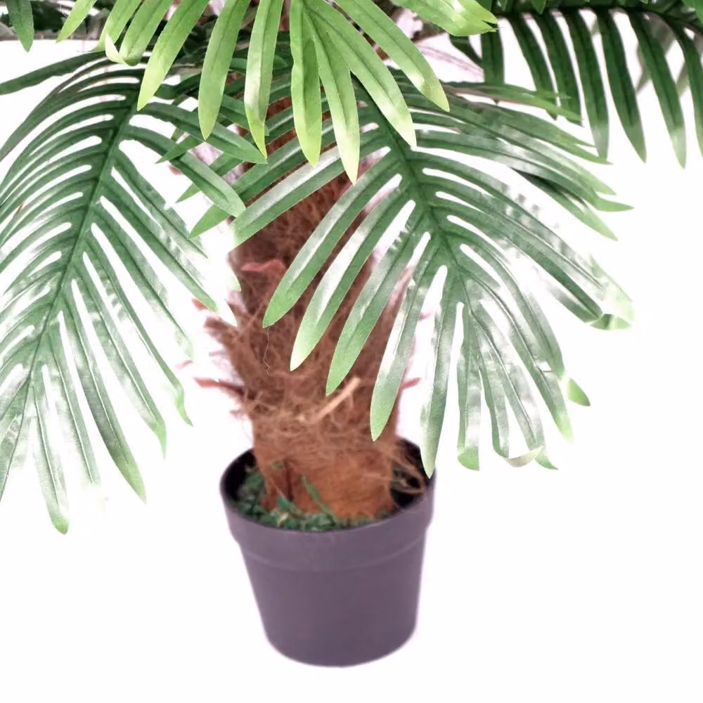 Leaf Design UK Large Realistic Artificial Palm Tree in Green and Brown, Height: 100 cm – 2