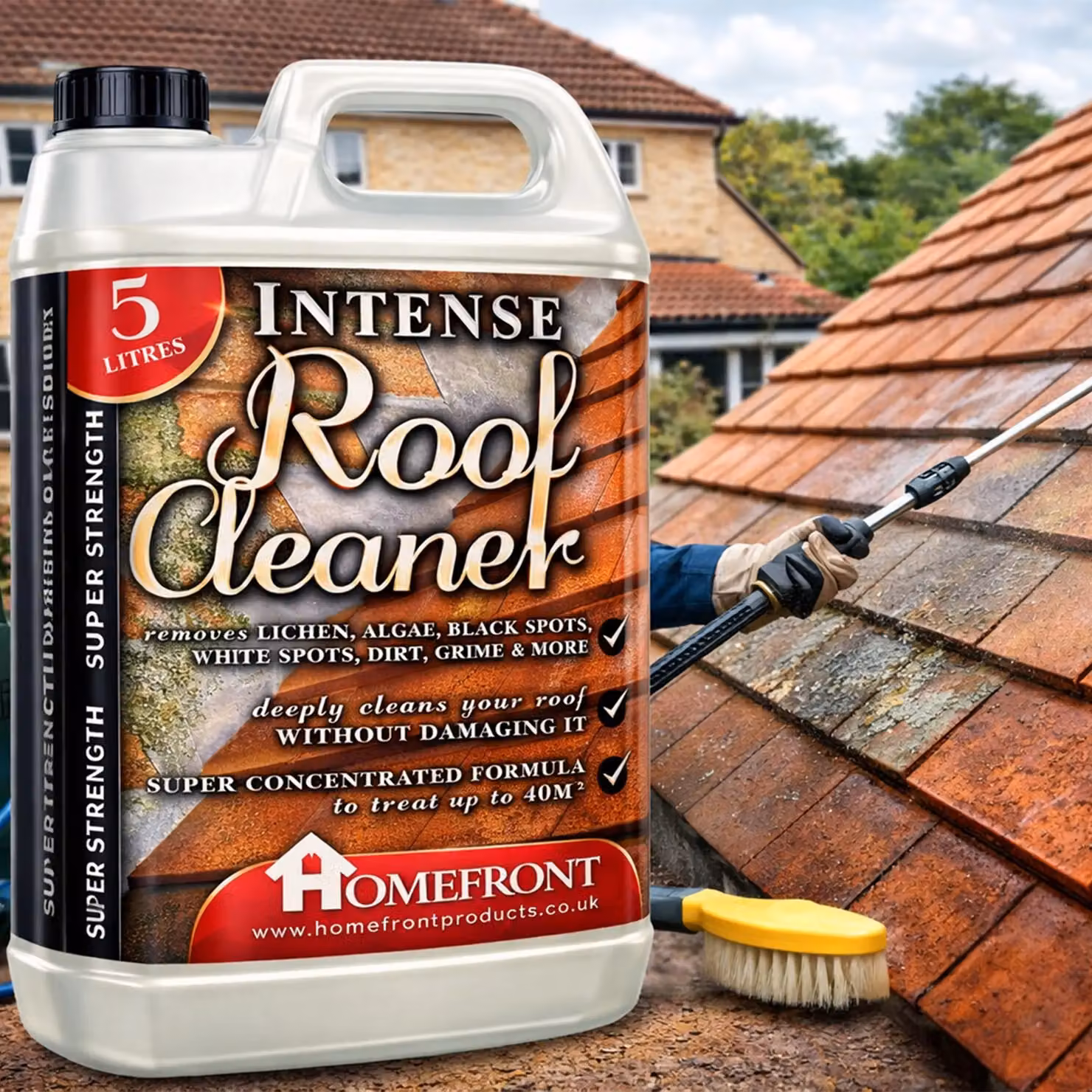 Homefront Intense Roof Cleaner for Deep Cleaning, 15 l – 4