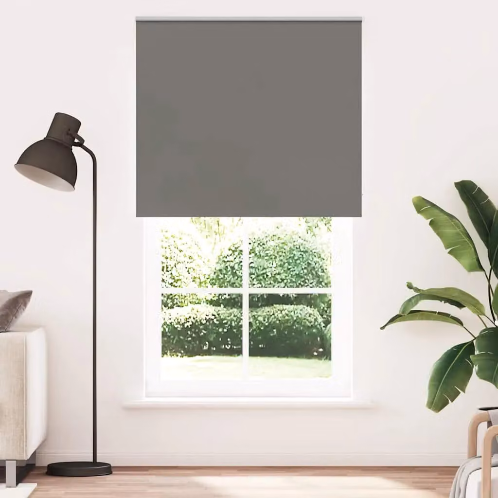 Berkfield Home Grey Blackout Roller Blind, Thermal Insulating Polyester, W: 135 cm, H: 210 cm – 2