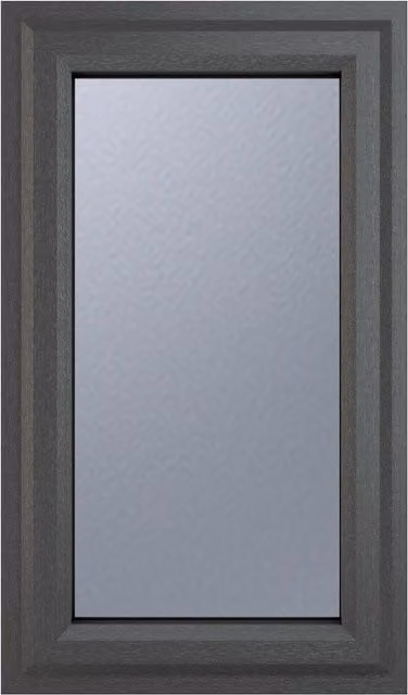 Crystal Direct Top Hung Obscure Glass Window in Dark Grey, W: 61.0 cm, H: 119.0 cm