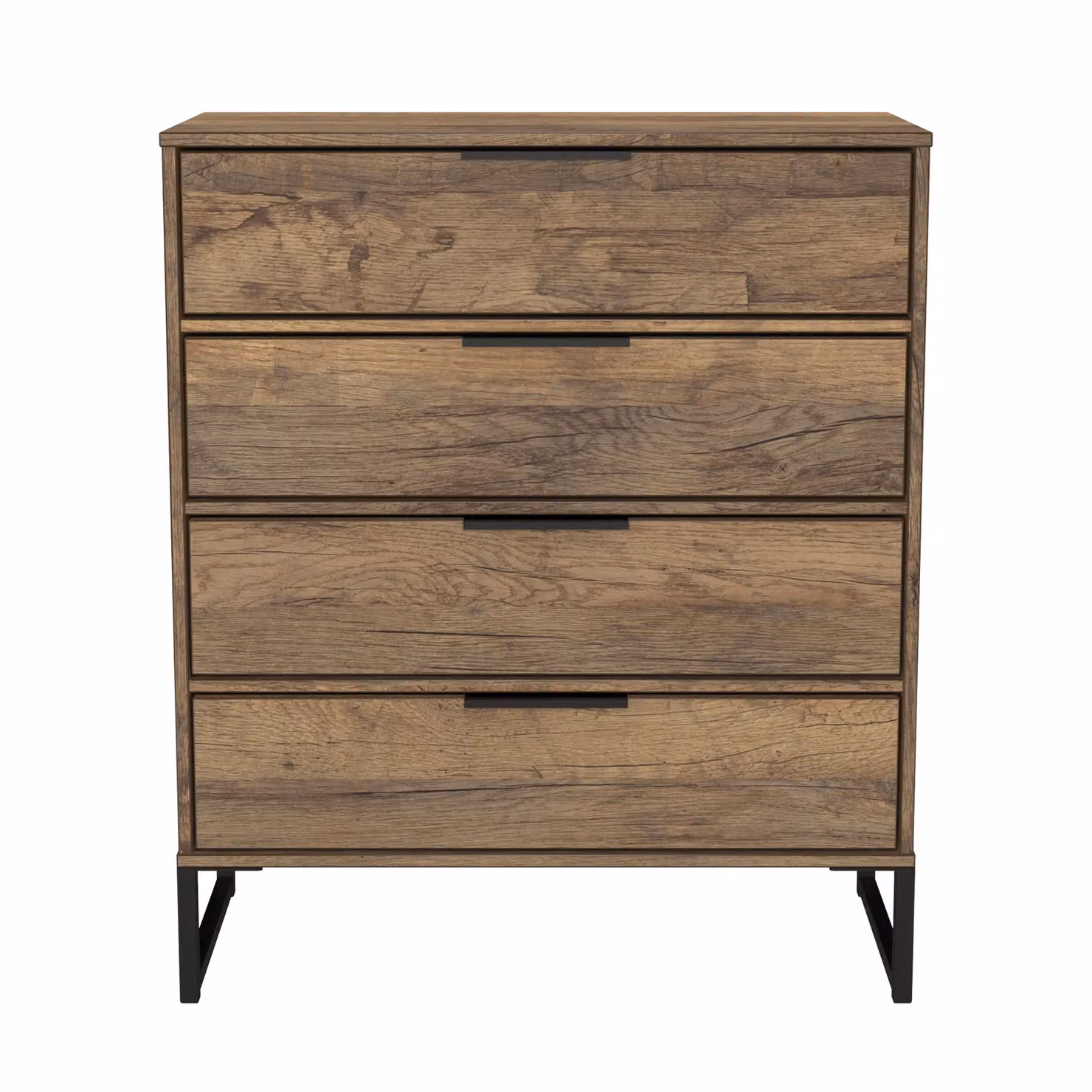 Ready Assembled 2 U Tamworth 4 Drawer Chest in Dark Brown – 2