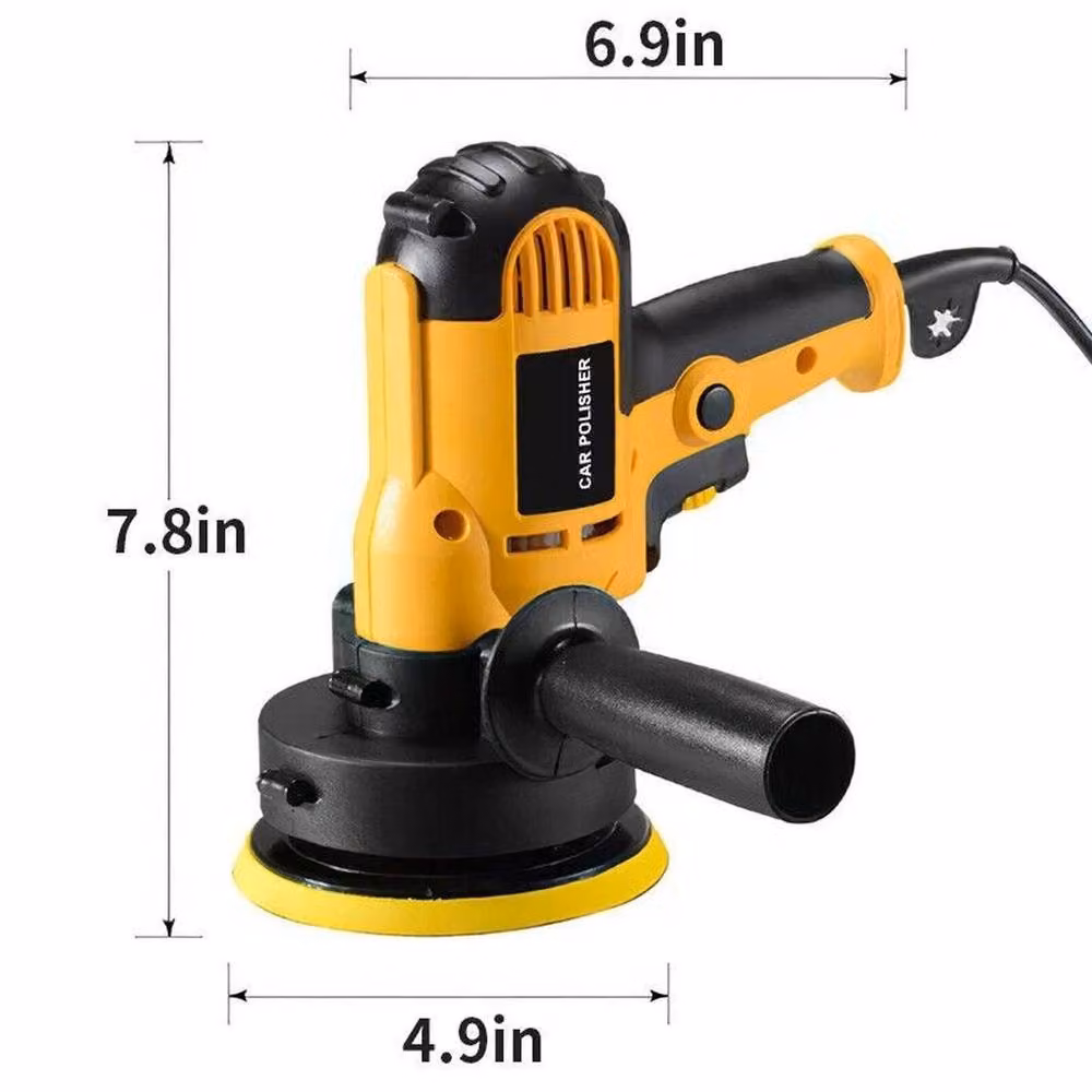 FLAVORA 5 inch Rotary Car Polisher Buffer Small Electric Polishing Machine in Yellow and Multicolour – 2