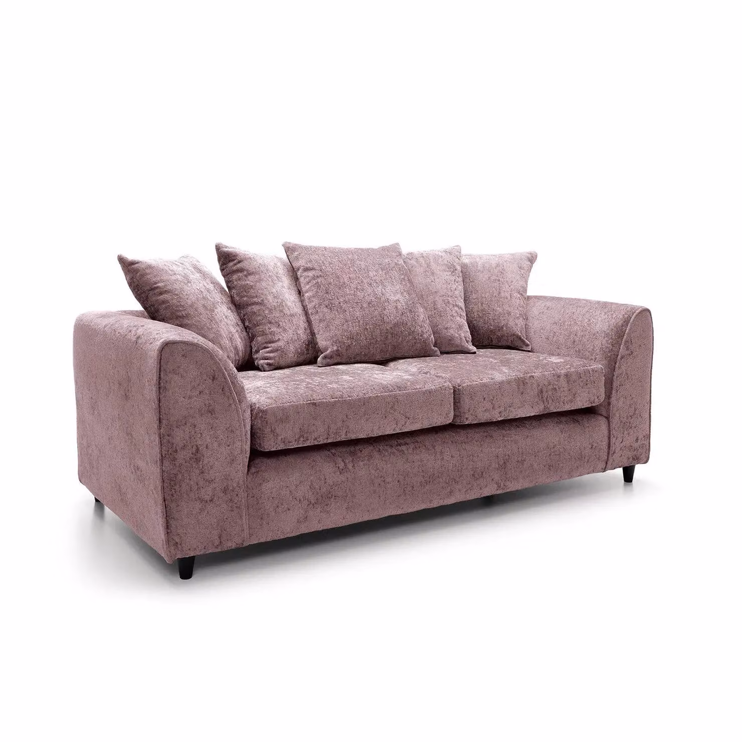 Abakus Direct Harriet 3 Seater Sofa in Pink Crushed Chenille – 2