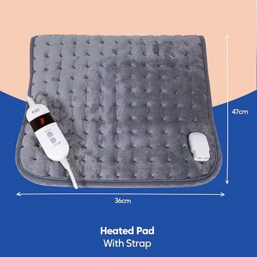 Russell Hobbs Electric Heating Pad for Back and Abdomen Pain Relief, Grey, W: 47 cm, D: 36 cm, H: 1 cm, RHHPS1001 – 2