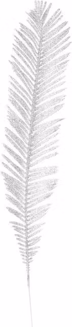VFM e-Store Glitter Fern Christmas Decoration Ornament, White, 58cm – 1